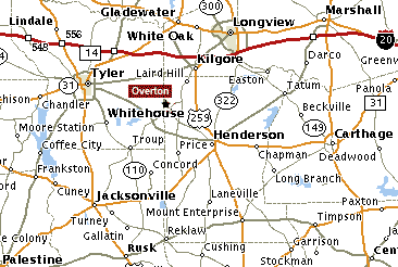 State map showing Overton's location